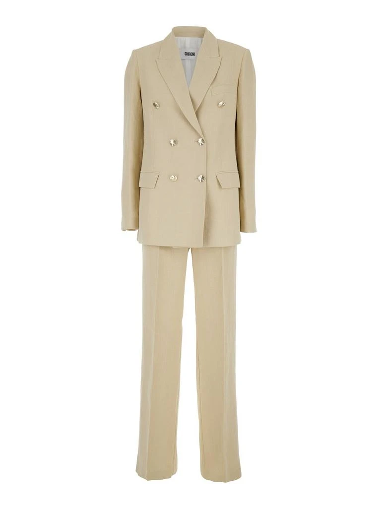 MAURO GRIFONI Mauro Grifoni Double Breasted Suit with Notched Lapels 1