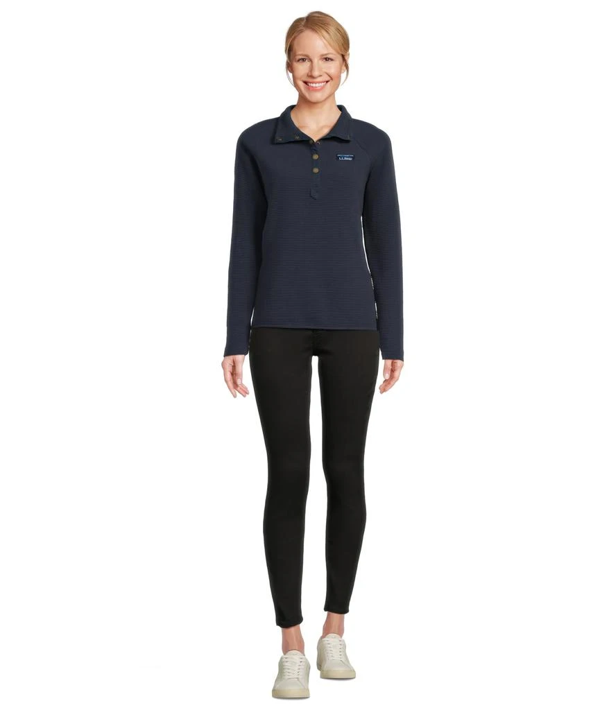 L.L.BEAN Lakewashed Ottoman Knit Quarter Snap 5