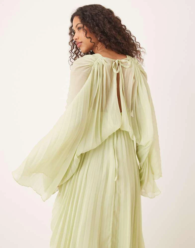 green emerald velvet dress Green Puff Sleeve Ruffle Accent Maternity Maxi Dress – PinkBlush main image 1