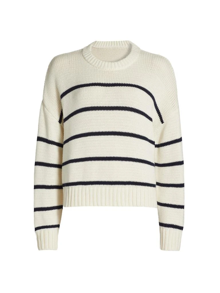 Jenni Kayne Chloe Striped Cotton Crewneck Sweater 1