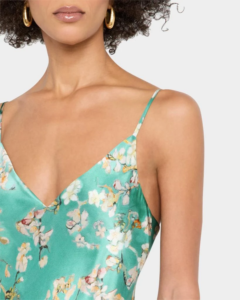 L'Agence Cherry Blossom Seridie Mid-Length Slip Dress 5