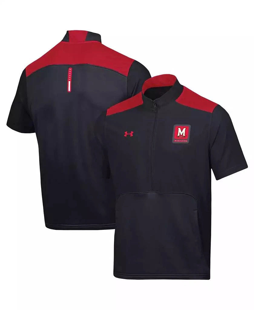 Under Armour Men's Black Maryland Terrapins Motivate Half-Zip Jacket 1