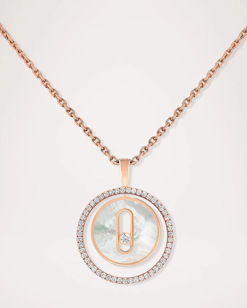 Messika LUCKY MOVE 18K ROSE GOLD MOTHER-OF-PEARL PENDANT NECKLACE 1