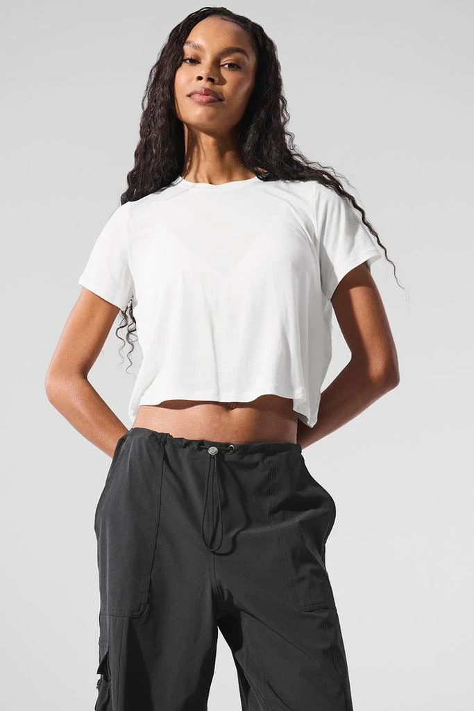Alo Cropped All Day Short Sleeve - Black 1