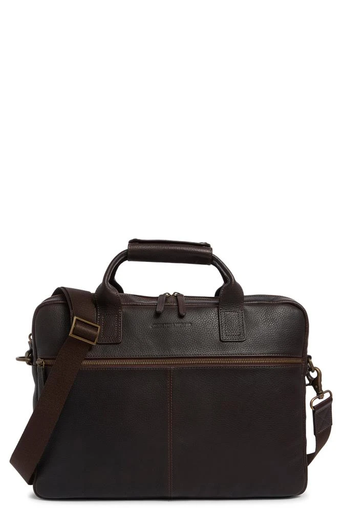 Johnston 
Murphy Pebbled Leather Briefcase