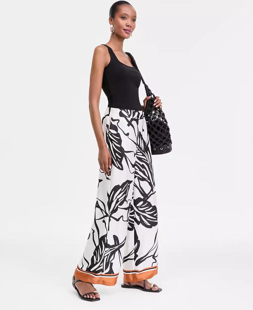 INC International Women's Printed Wide-Leg Pants, Exclusively at Macy's