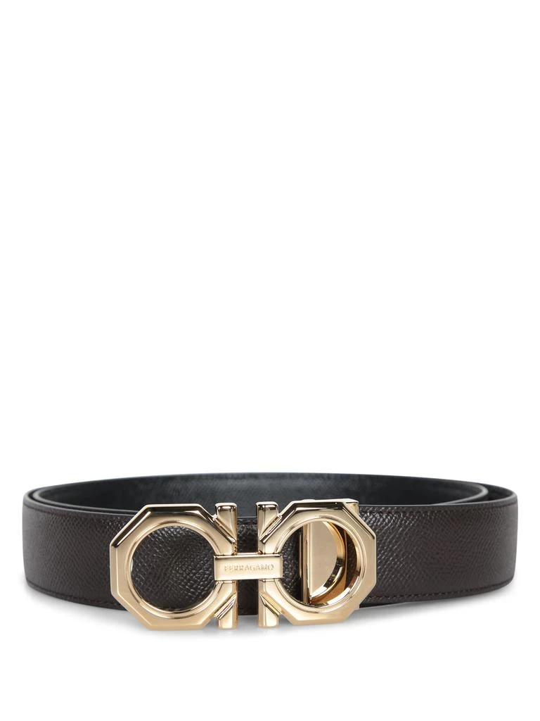 Shop Gancini Reversible Black/dark Brown Belt on Sale at  display picture 1
