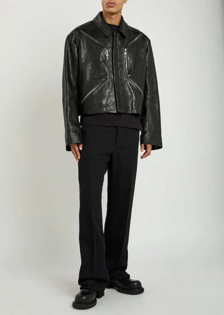 Rick Owens Heizer grained leather jacket 4