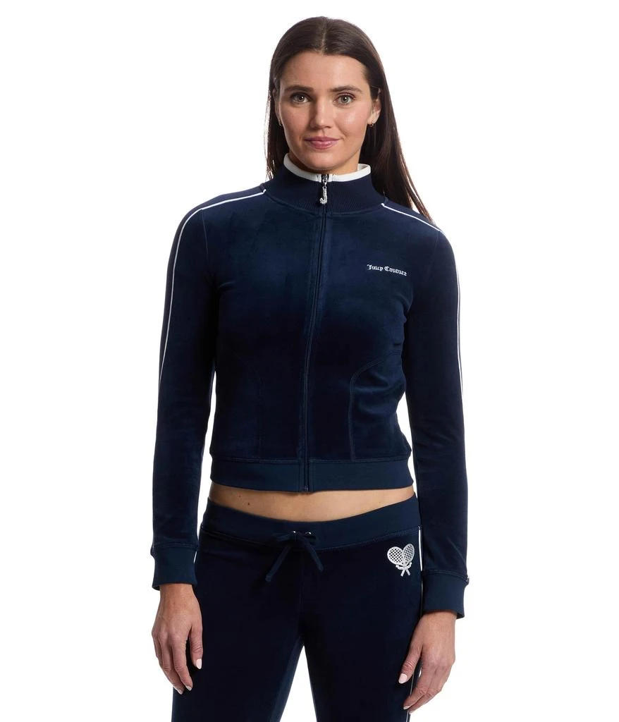 Juicy Couture Heritage Mock Neck Track Jacket with Back Graphic 1