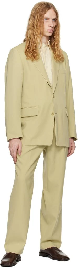 AURALEE Khaki Light Wool Max Gabardine Two-Tuck Trousers 4