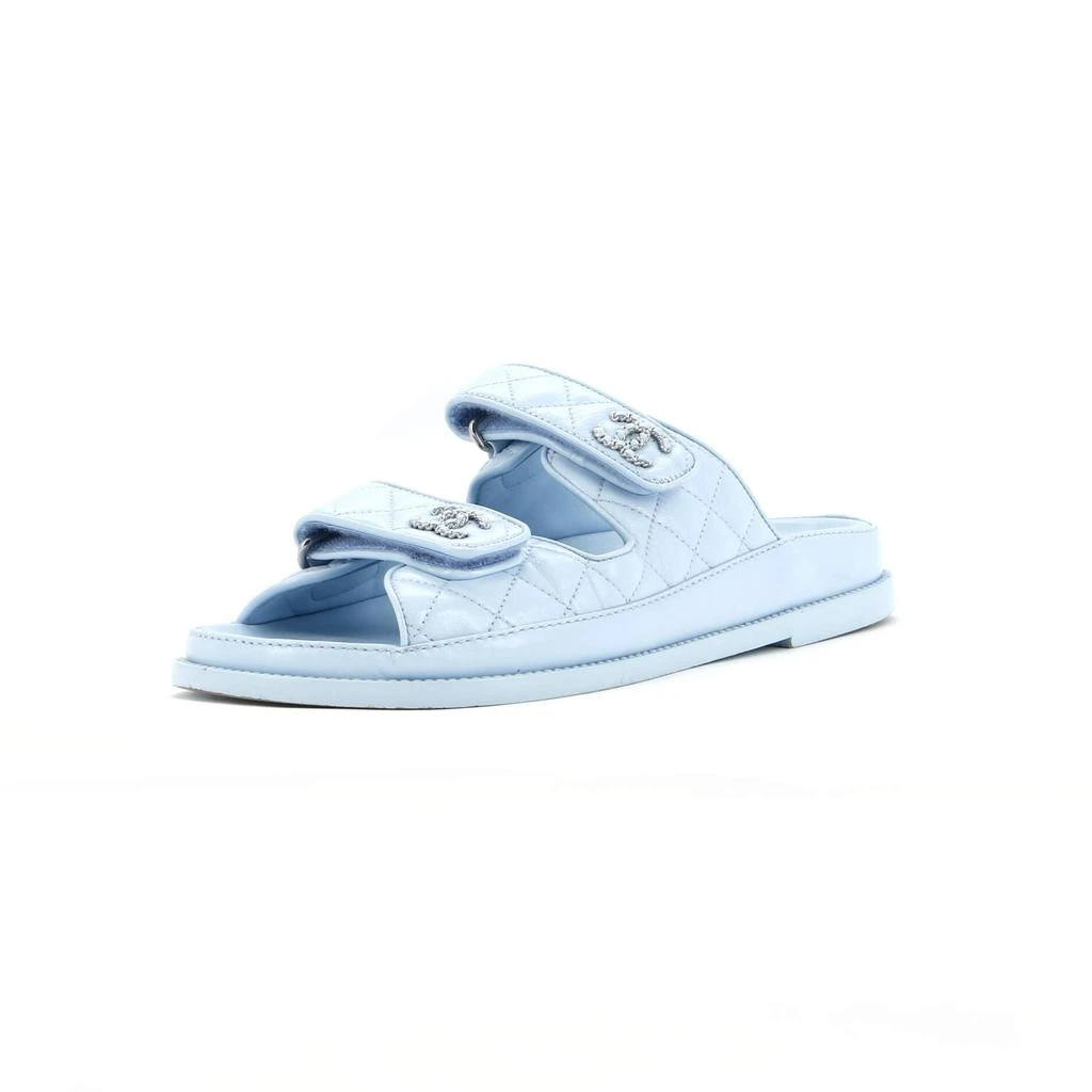 Chanel Women's Velcro Dad Sandals Quilted Leather 1