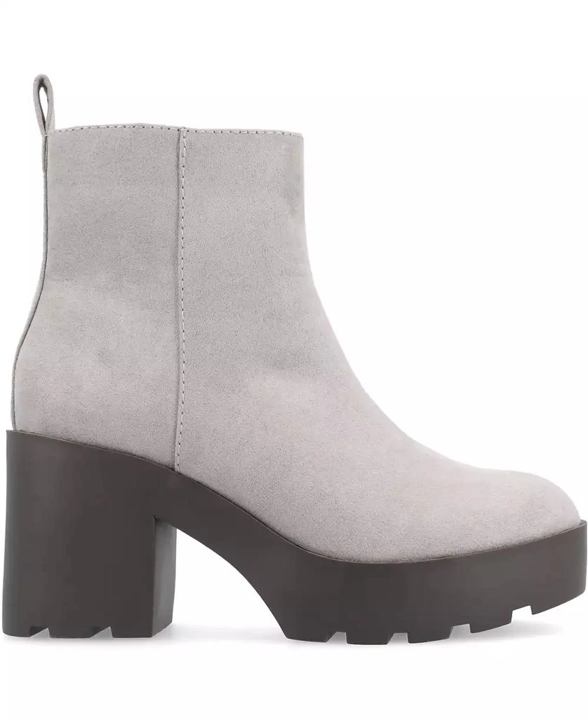 Journee Collection Women's Cassidy Platform Block Heel Lug Sole Booties 2