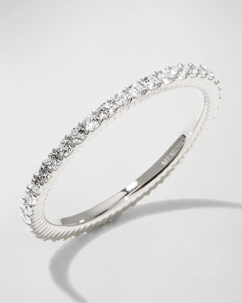 Memoire Platinum Round GH/SI Diamond Eternity Ring, Size 6.5, 0.47-0.58tcw 3