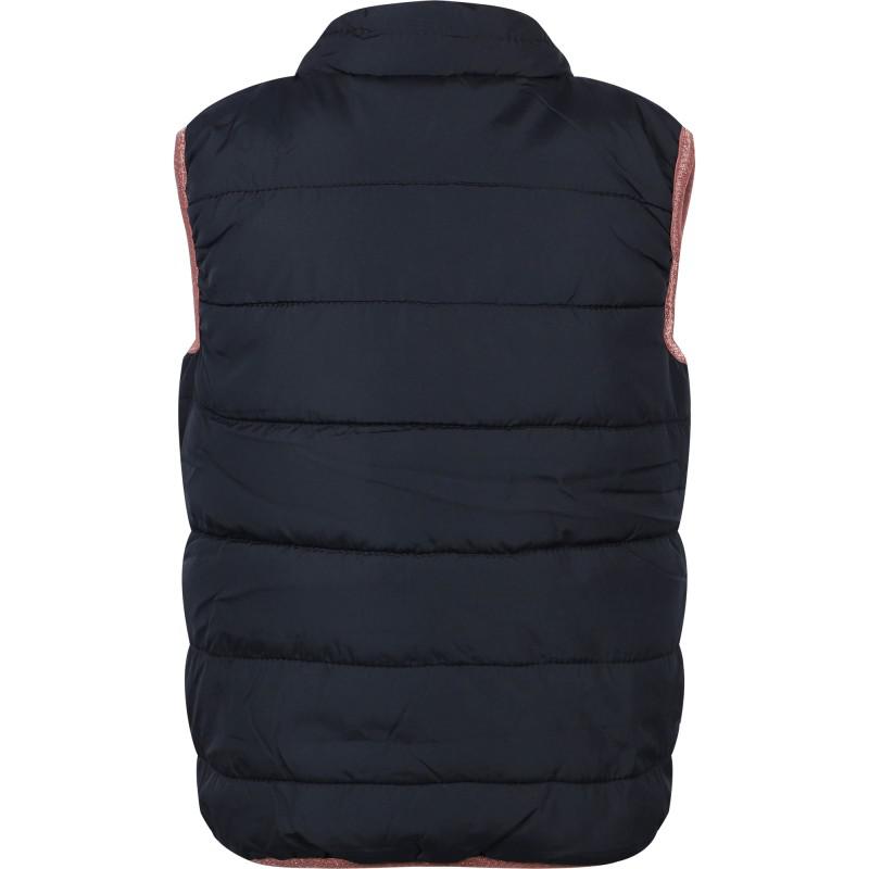 NAME IT® Glittery edge zipped padded gilet in dark sapphire