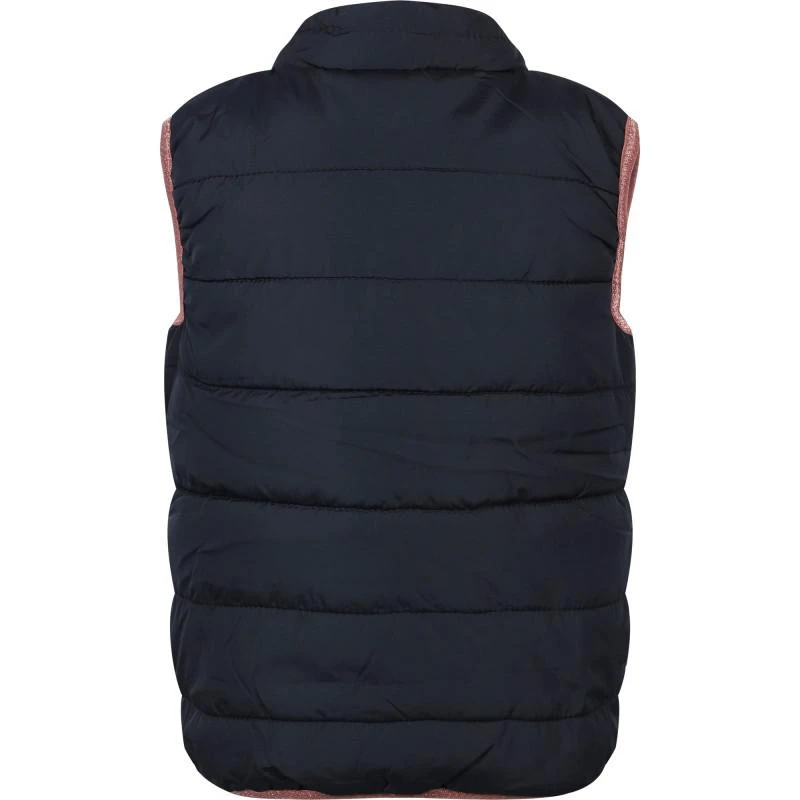 NAME IT® Glittery edge zipped padded gilet in dark sapphire 2