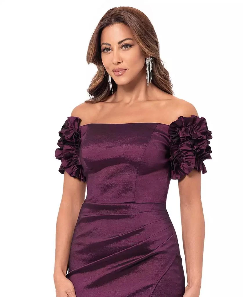 XSCAPE Women's Off-The-Shoulder Floral-Sleeve Dress 3