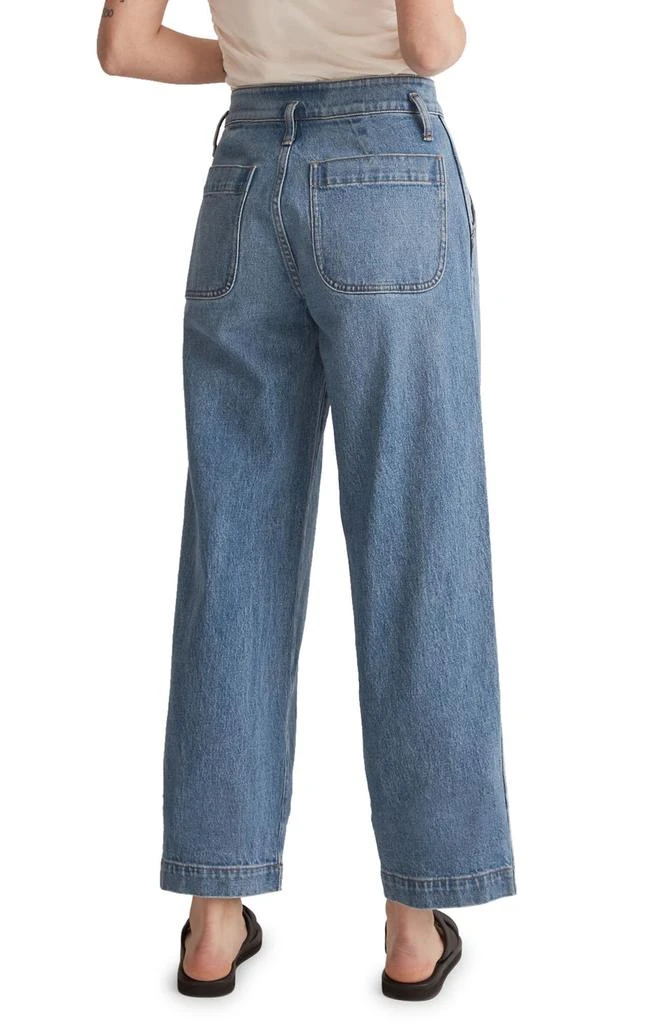 Madewell The Perfect Vintage Pleated High Waist Crop Wide Leg Jeans 2