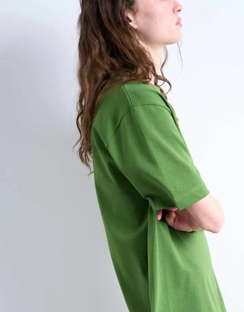 green oversized t shirt dress ASOS DESIGN Hawaii graphic oversized t-shirt mini dress in green
