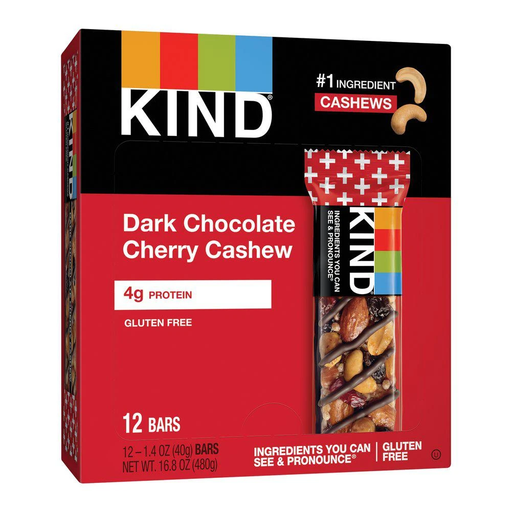 KIND KIND Dark Chocolate Cherry Cashew, 12 Bars 1