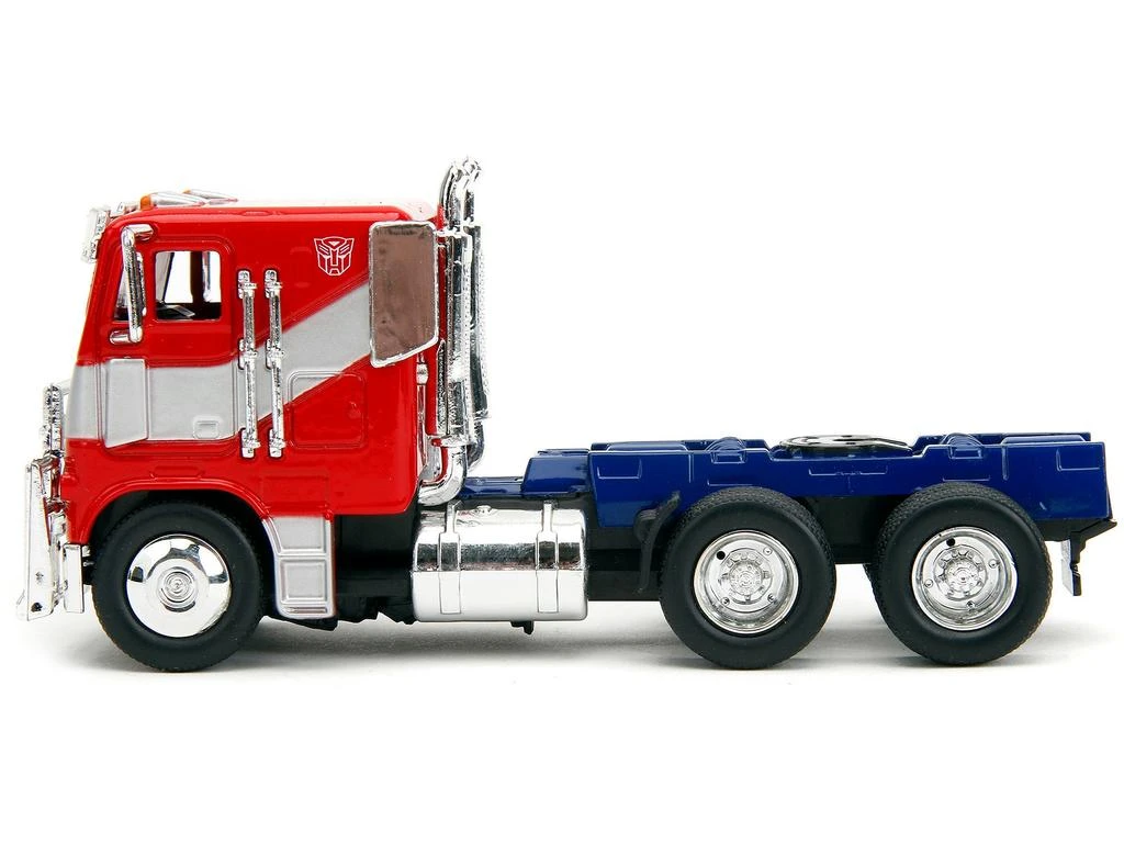 Jada Optimus Prime Tractor Truck Red and Blue with Silver Stripes "Transformers: Rise of the Beasts" (2023) Movie "Hollywood Rides" Series 1/32 Diecast Model Car by 1