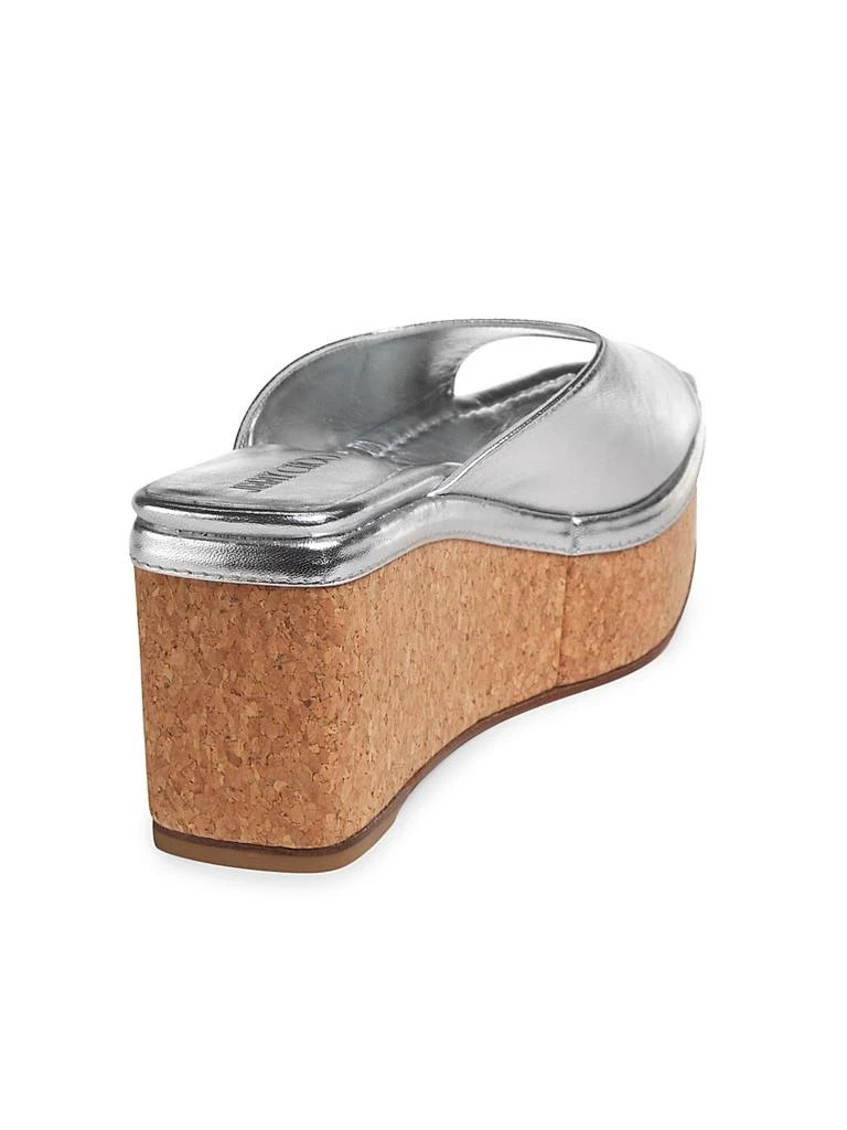 Jimmy Choo Seon 70MM Metallic Leather Wedge Sandals 3