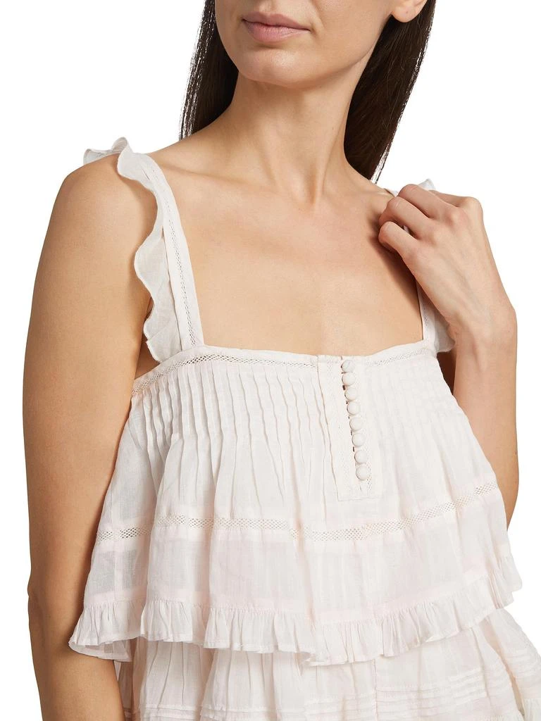 LOVESHACKFANCY Viola Victorian Field Dobby Novalee Top 4