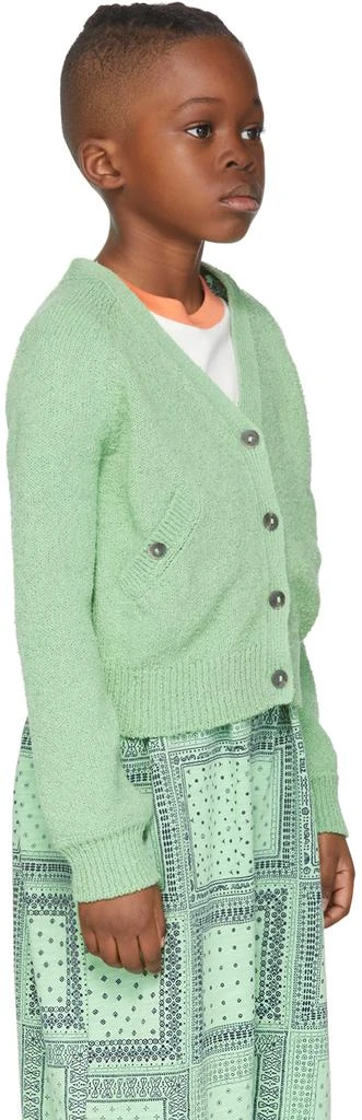 Misha & Puff Kids Green Bouclé Everyday Cardigan 3