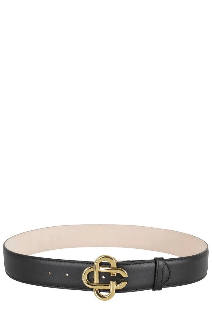 Casablanca Logo Buckle Leather Belt With Smooth Finish 2