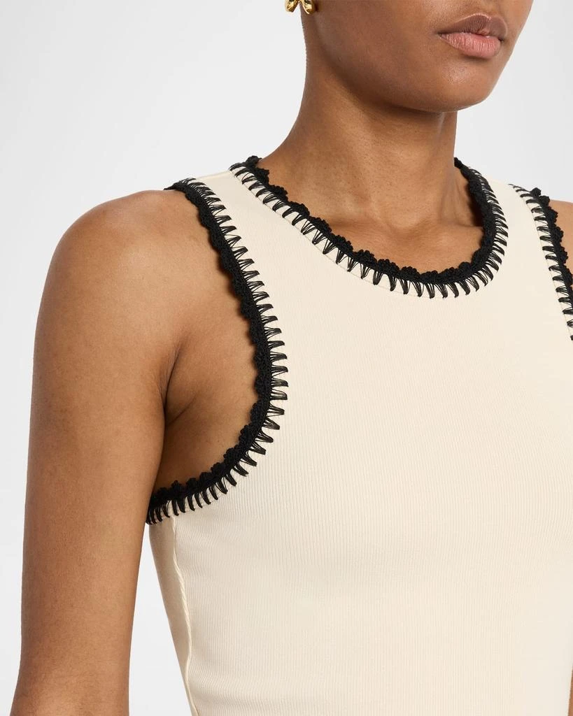 Cinq a Sept Lizzie Crochet-Trim Tank Top 5