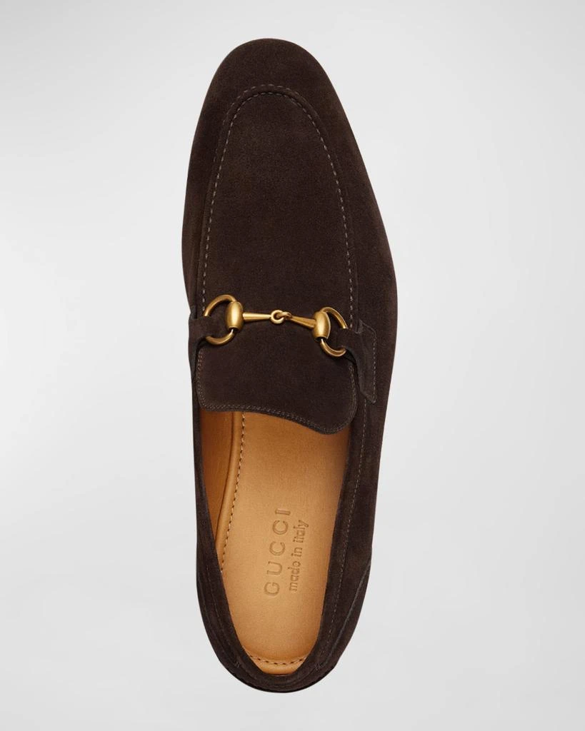 Gucci Men's Jordaan Suede Bit Loafers 7