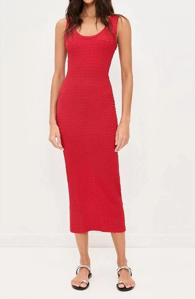 Enza Costa - Puckered Tank Dress  On Sale Now with Up to 74% Off |  Discover Exclusive Deals & Savings at BeyondStyle  Authentic Enza Costa  women > dresses > midi|1161807802|clothing|dresses |midi|red|textured|viscose-blend|women