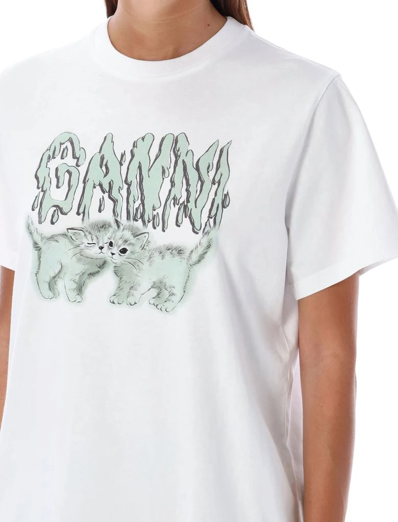 Ganni Basic Jersey Love Cats Relaxed T-shirt 3