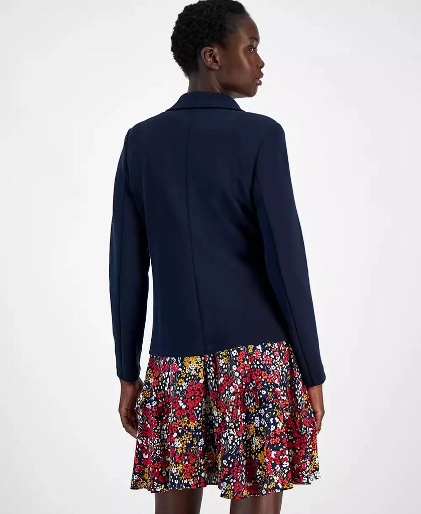 Tommy Hilfiger Women's Notched-Lapel Single-Button Blazer 2