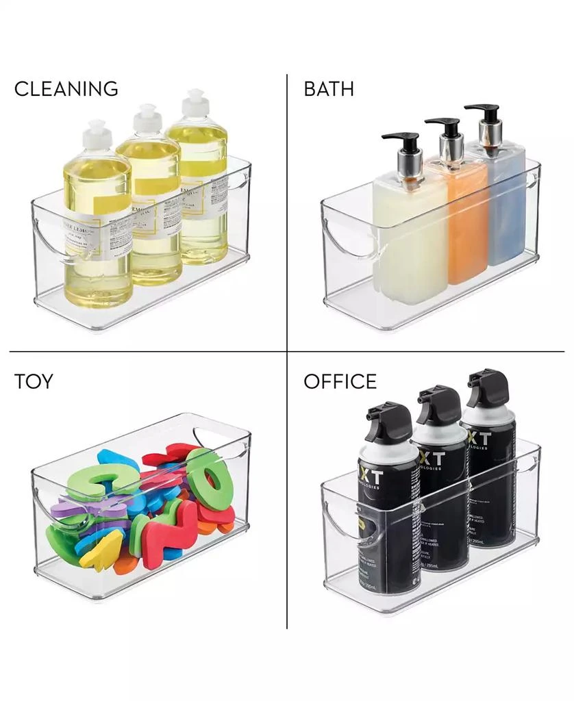 iDesign Stackable Pantry Storage Bin with Handles, Set of 2, Clear, Made in USA 5