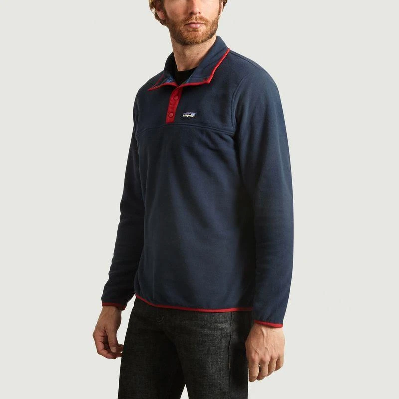 Patagonia Micro D Snap-T fleece sweatshirt New navy with classic red PATAGONIA 2