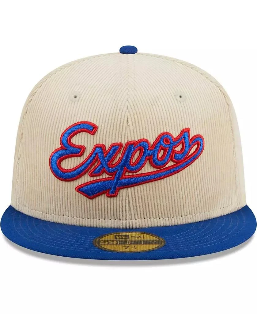 New Era Men's White Montreal Expos Cooperstown Collection Corduroy Classic 59FIFTY Fitted Hat 4
