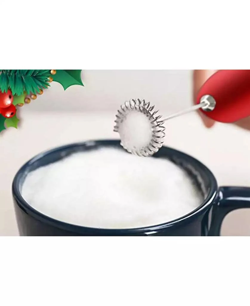Zulay Kitchen Milk Frother With Stand (Christmas Edition) 5