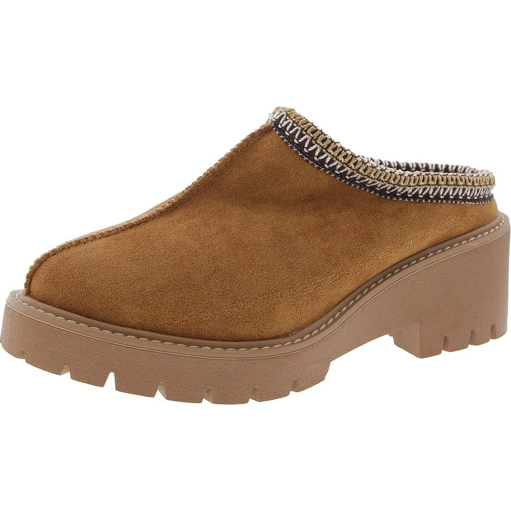 Anne Klein Daylin Womens Faux Fur Faux Suede Clogs 1