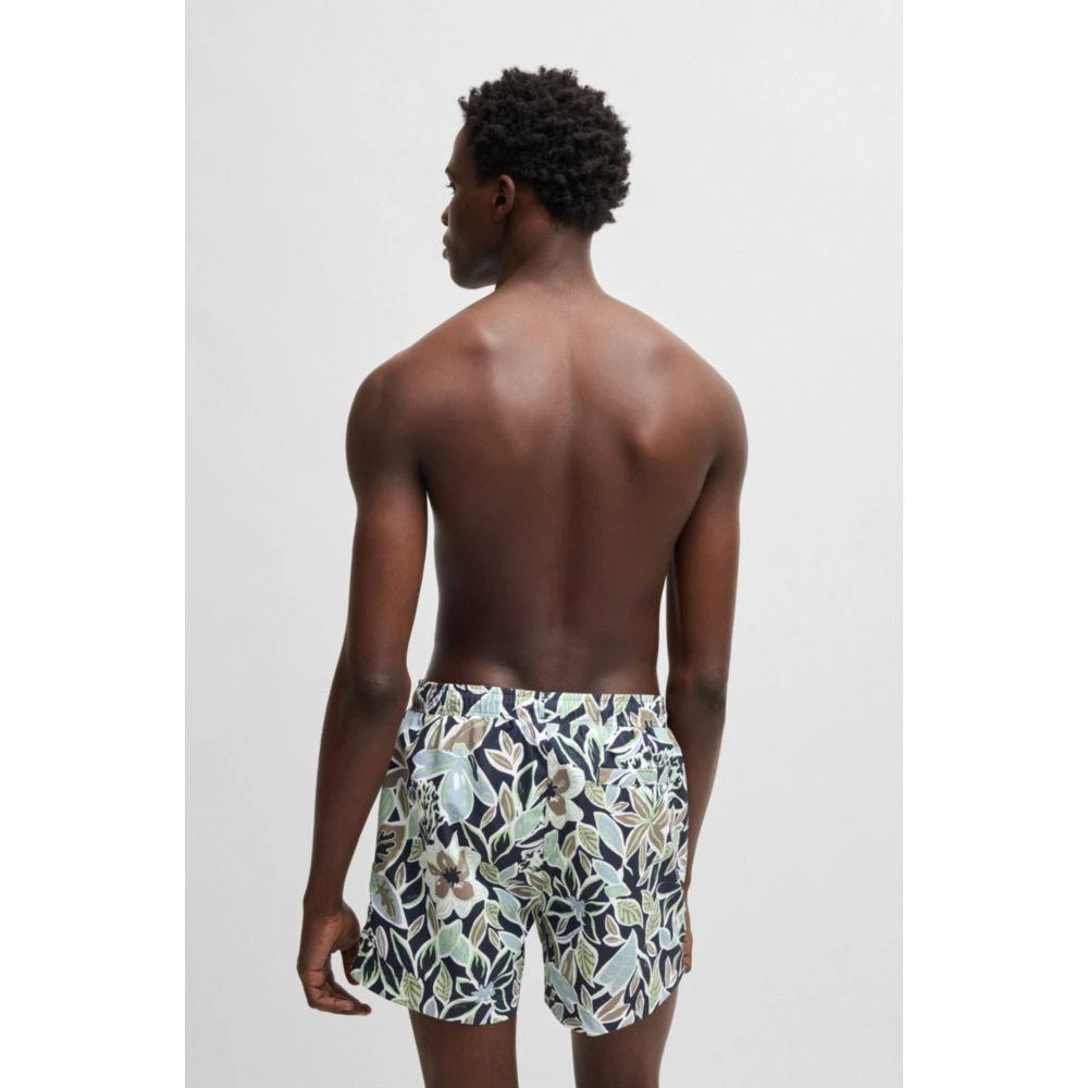 Hugo Boss Fully lined swim shorts with seasonal print 3