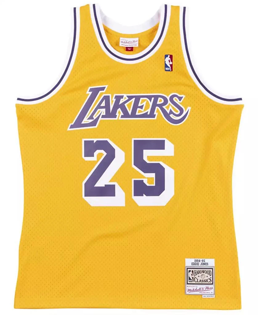 Mitchell and Ness Men's Eddie Jones Los Angeles Lakers Hardwood Classic Swingman Jersey 1