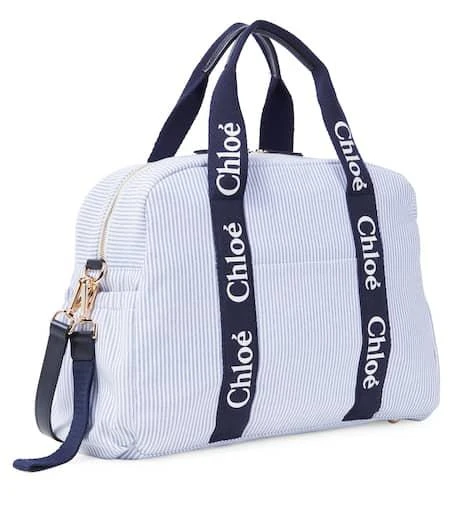 Chloé Logo striped diaper bag 3