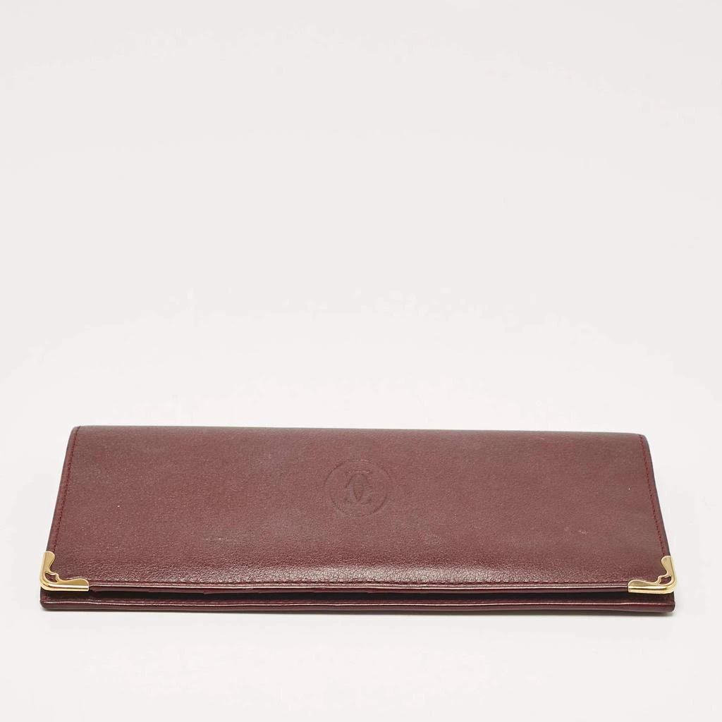 Cartier Cartier Burgundy Leather Must de Cartier Long Bifold Wallet 6