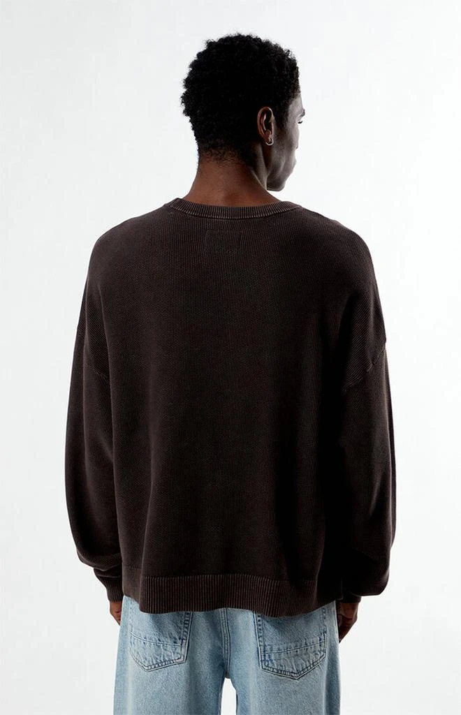 PacSun Brown Textured Crew Neck Sweater 3