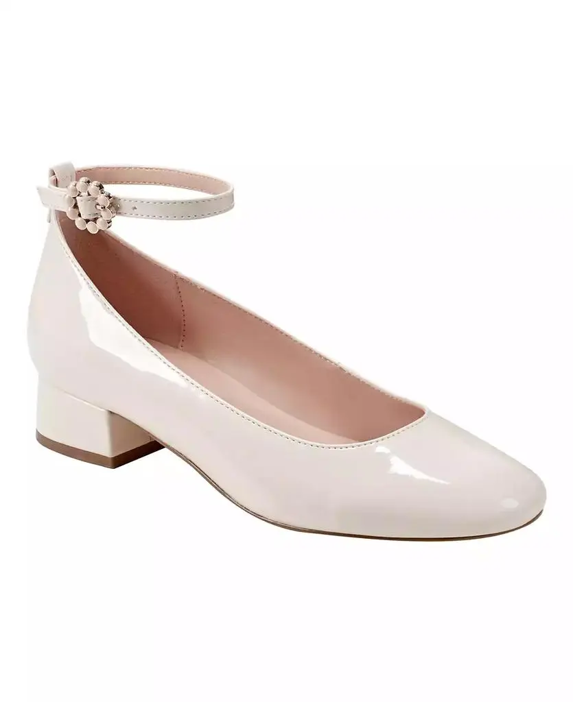 Bandolino Women's Lexy Ankle Strap Low Block Heel Pumps