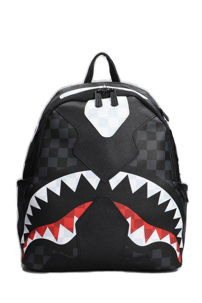 Sprayground Sprayground Shark Check Printed Zipped Backpack