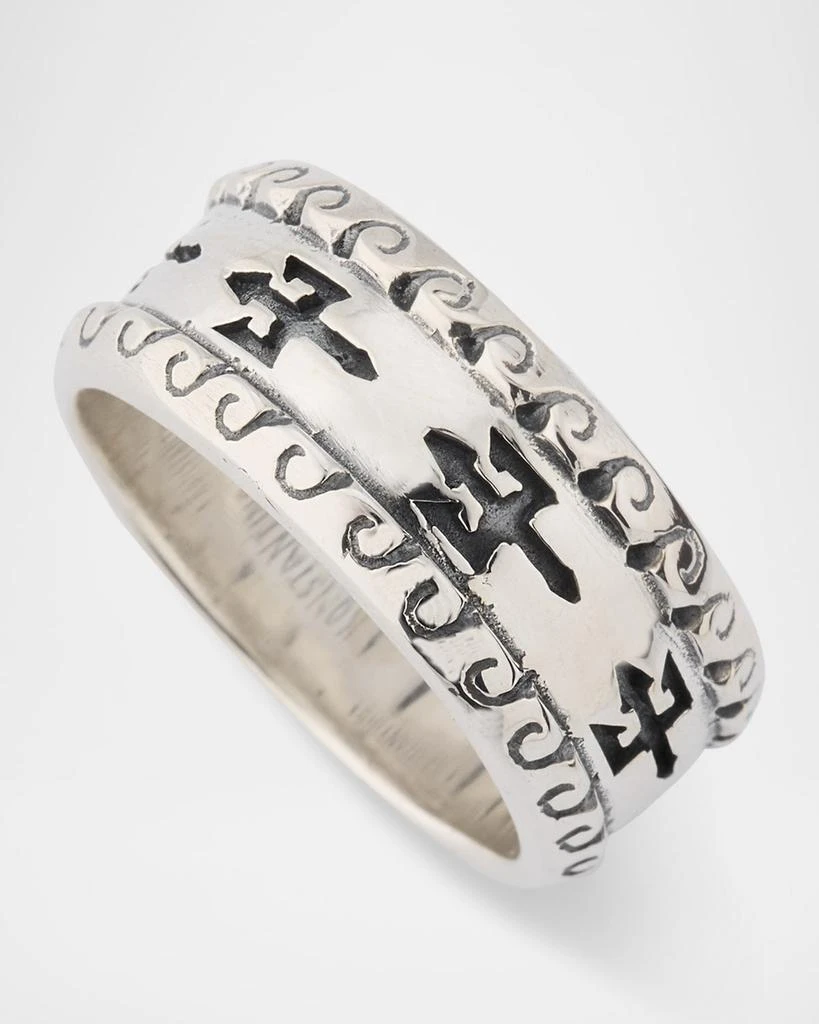 Konstantino Men's Hydra Sterling Silver Band Ring 3