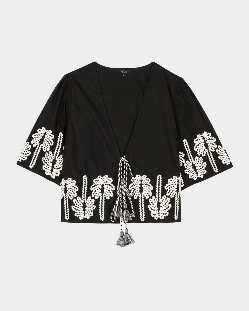 Rails Pari Palm Tree Embroidered Crop Top 1