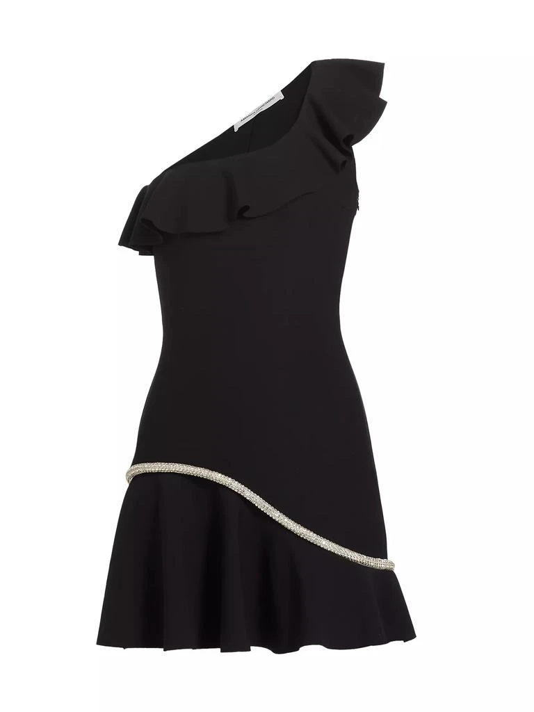 Amanda Uprichard Elsa Crystal-Embellished One-Shoulder Minidress 1