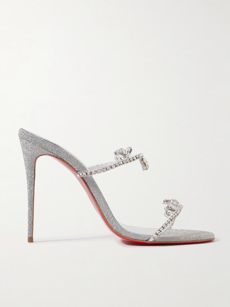 Christian Louboutin Just Queen 100 水晶缀饰 Pvc 穆勒鞋  - IT39.5