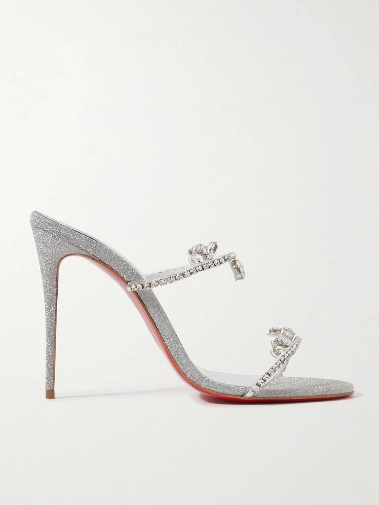 Christian Louboutin Just Queen 100 水晶缀饰 Pvc 穆勒鞋  - IT39 1